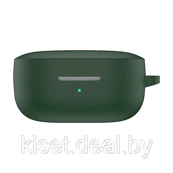 Силиконовый чехол KST Pods для наушников Xiaomi Redmi AirDots 3 / EarBuds Basic 2S зеленый с карабином