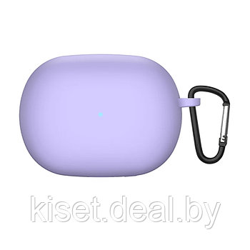 Силиконовый чехол KST Pods для наушников Xiaomi Mi Buds 4 Pro фиолетовый с карабином