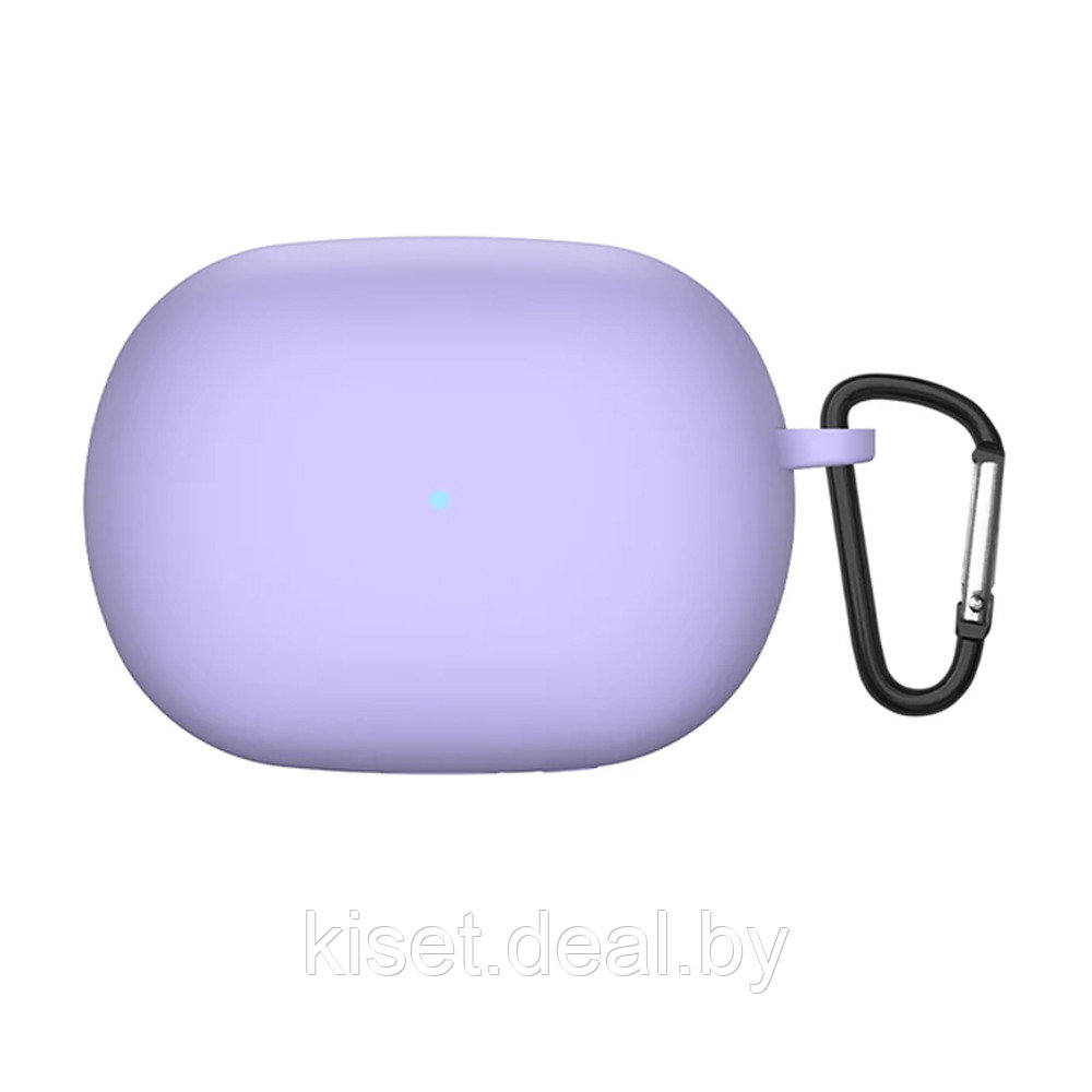 Силиконовый чехол KST Pods для наушников Xiaomi Mi Buds 4 Pro фиолетовый с карабином - фото 1 - id-p220917192