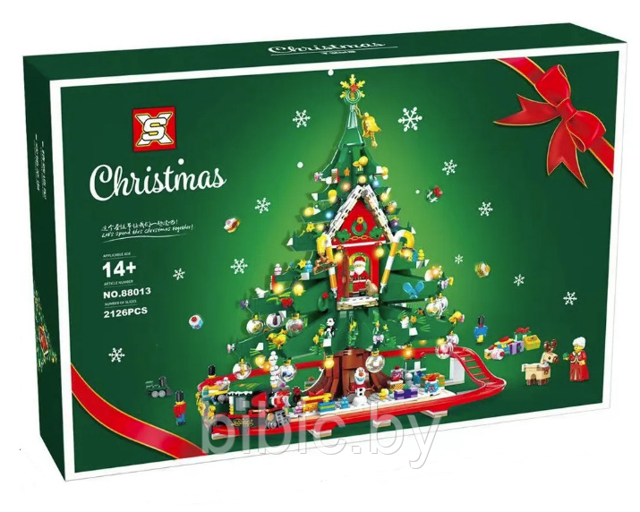Детский конструктор Christmas 88013 Рождественская елка и поезд для детей аналог лего lego - фото 2 - id-p220921965