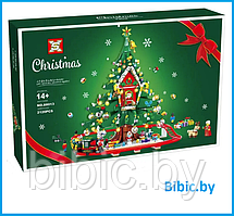 Детский конструктор Christmas 88013 Рождественская елка и поезд для детей аналог лего lego