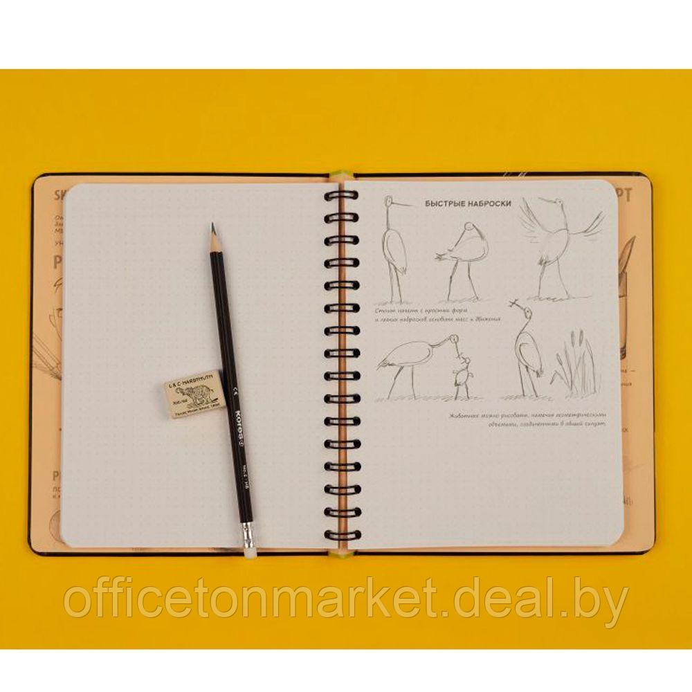 Скетчбук с уроками внутри "Визуальный экспресс-курс по рисованию", черный - фото 3 - id-p220916950