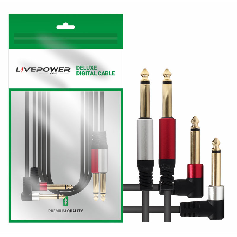 Live Power 2 x Jack 6.3mm - 2 x Jack 6.3mm, 1.8м (Premium качество) S268/H243 - фото 1 - id-p156803580