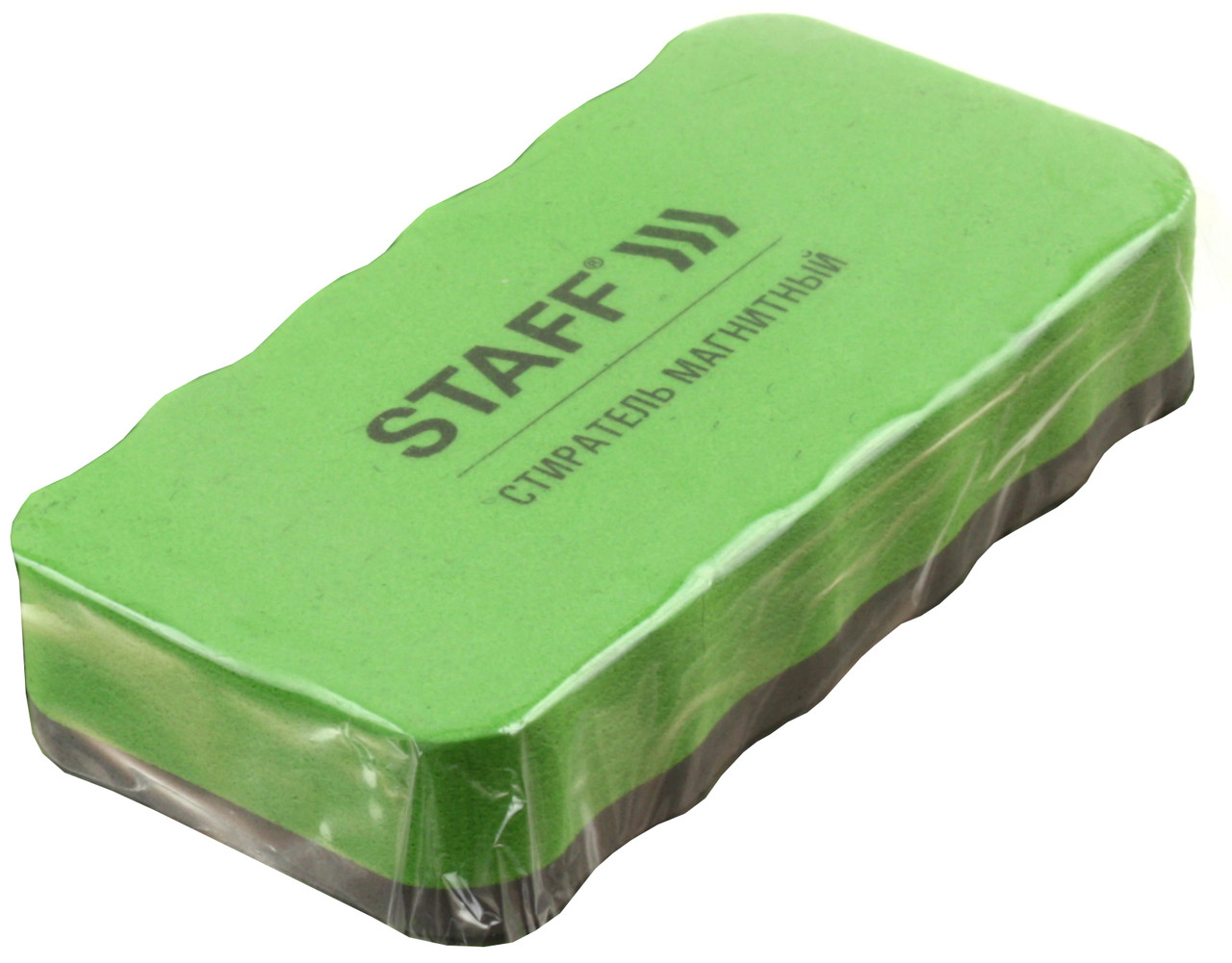 Стиратель для очистки досок Staff магнитный 57*107 мм, зеленый - фото 1 - id-p220776922