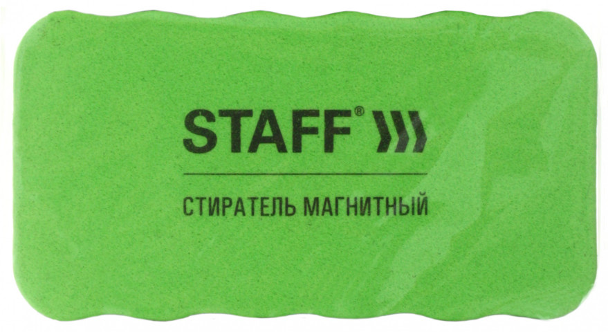 Стиратель для очистки досок Staff магнитный 57*107 мм, зеленый - фото 2 - id-p220776922