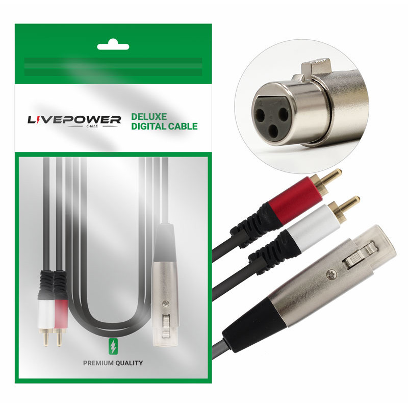 Live Power XLR-F - 2RCA, 1.8м (Premium качество) S276/H251