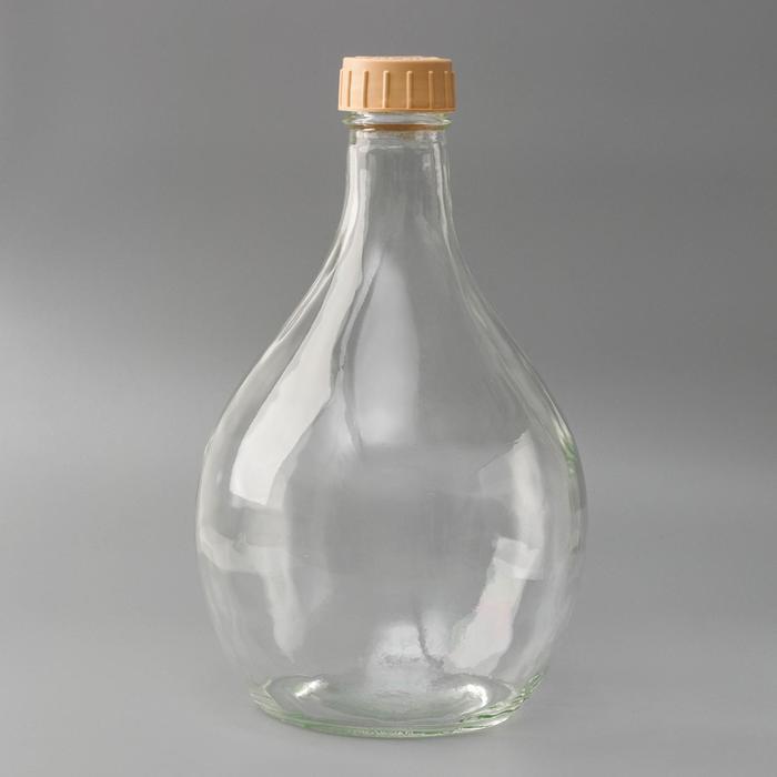Бутыль стеклянная «Дамижана», 5 л, с крышкой - фото 1 - id-p220922829