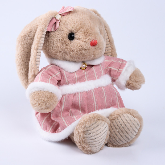 Мягкая игрушка "Little Friend", зайка в розовом платье - фото 3 - id-p220922970