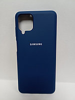 Чехол Samsung A12 soft touch синий