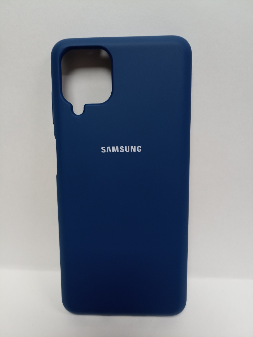 Чехол Samsung A12 soft touch синий - фото 1 - id-p220924112