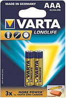 Батарейка VARTA LONGLIFE AA LR3, 2 шт./блистер, цена за 1 штуку, арт.04103113412