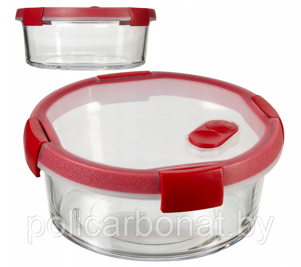 Контейнер пищевой круглый Smart cook 1,2л, красный - фото 6 - id-p162855010