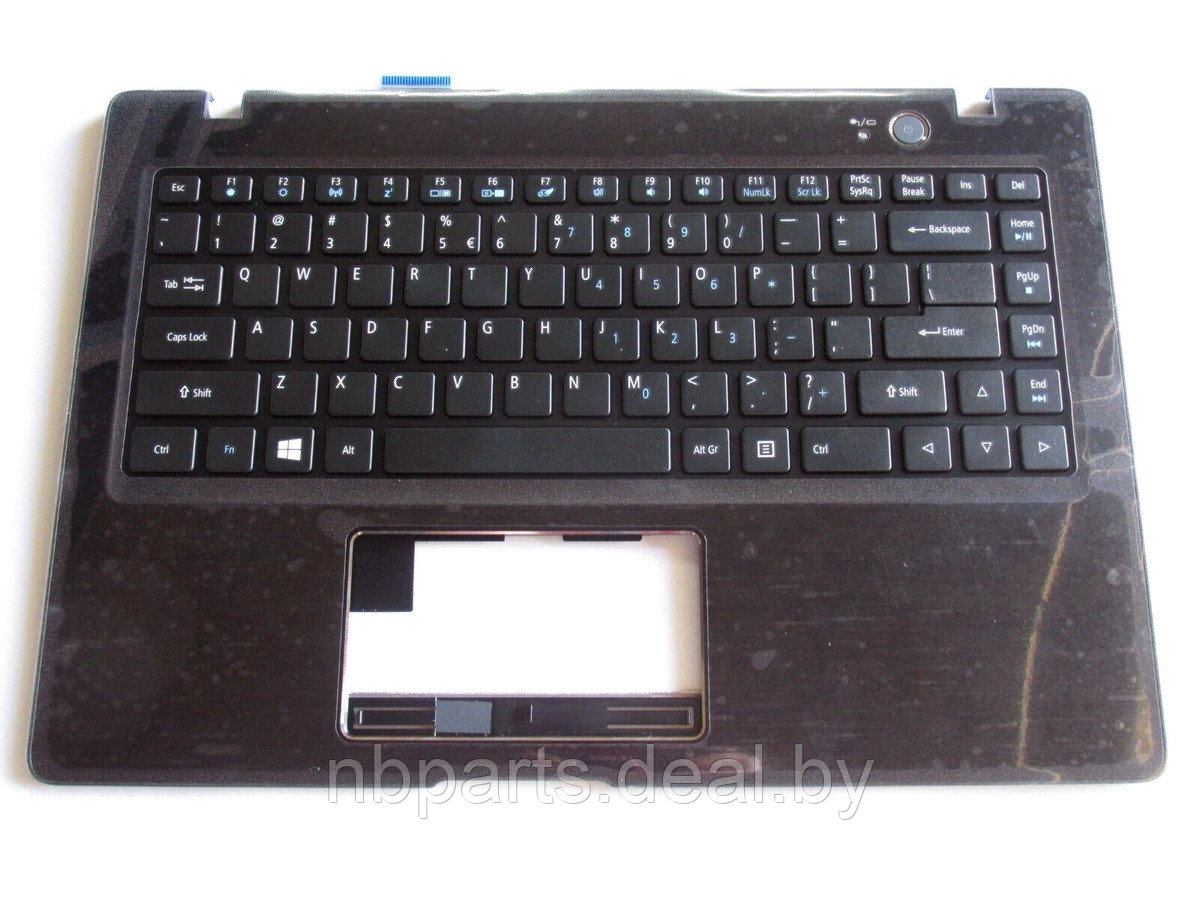 Верхняя часть корпуса (Palmrest) Acer Swift 1 UltraBook SF114-31, чёрный (Сервисный оригинал), 6B.SHWN4.015 - фото 1 - id-p205937378