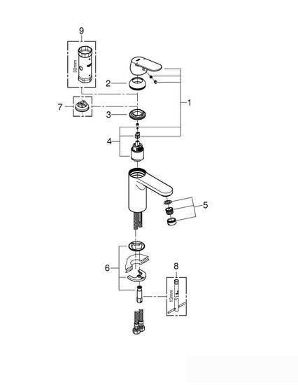 Смеситель Grohe Eurosmart Cosmopolitan 23423000 - фото 4 - id-p220925660