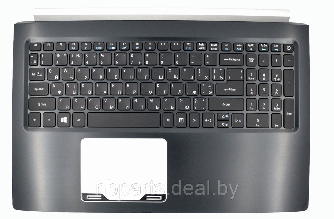 Верхняя часть корпуса (Palmrest) Acer Aspire 7 A715-71, чёрный (Сервисный оригинал), 6B.GP8N2.005 - фото 1 - id-p205237653