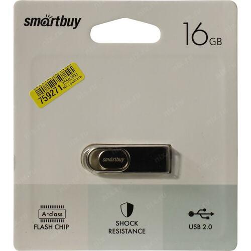 Накопитель SmartBuy Metal SB16GBM3 USB2.0 Flash Drive 16Gb (RTL) 13782036 - фото 1 - id-p220934910