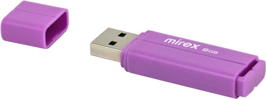 Накопитель Mirex Line Violet 13600-FMULVT08 USB2.0 Flash Drive 8Gb (RTL) - фото 1 - id-p220934913
