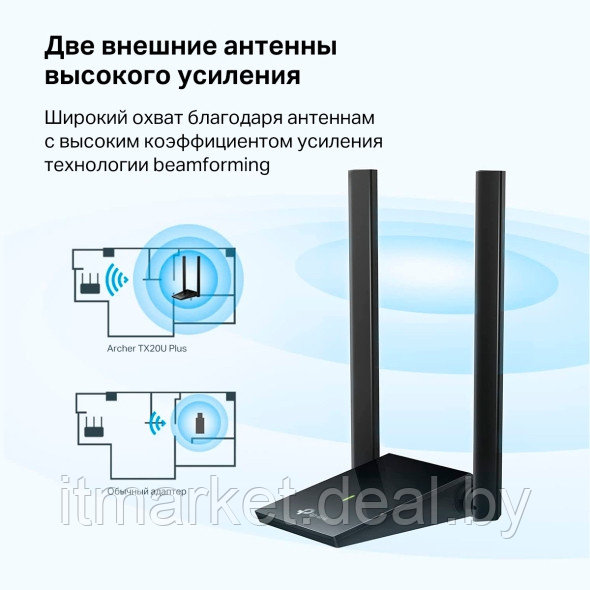 Сетевой адаптер Wi-Fi TP-Link Archer TX20U Plus - фото 5 - id-p220935571