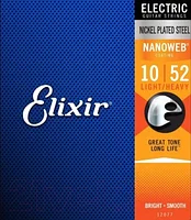 Струны для электрогитары Elixir Strings Nanoweb 12077 10-52