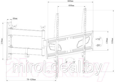 Кронштейн для телевизора MasterKron UPA52-463 - фото 2 - id-p220937395