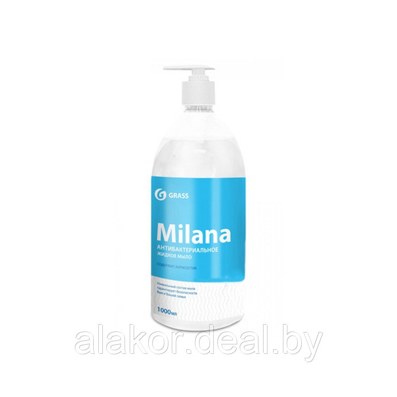 Мыло жидкое "Milana антибактериальное", 1000 мл. без отдушки - фото 1 - id-p220940160