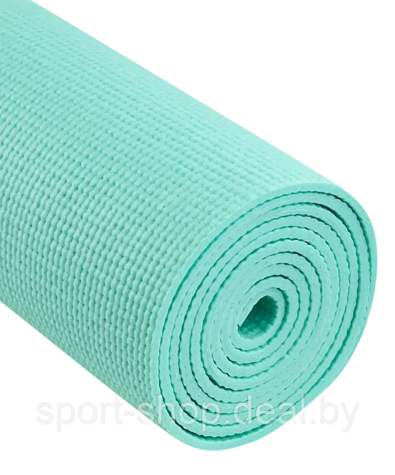 Коврик для йоги и фитнеса STARFIT FM-101 PVC, 0,4 см, 183x61 см, мятный, фитнес, йога, коврик для фитнеса - фото 3 - id-p220940663
