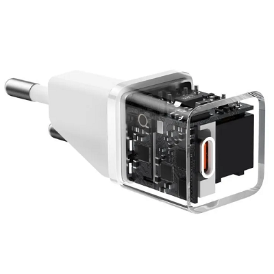 Сетевое зарядное устройство OS-Baseus GaN5 Fast Charger(mini) 1C 20W EU (CCGN050102) белый - фото 2 - id-p220941437