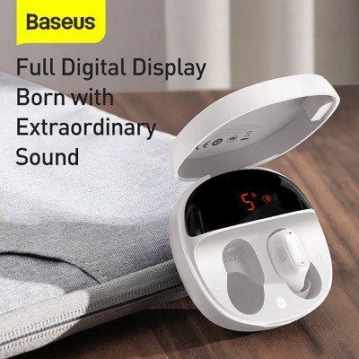 Bluetooth наушники Baseus NGWM01P-02 Encok True Wireless Earphones WM01 Plus (NGWM010002) белые - фото 6 - id-p220941428
