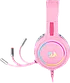 Наушники с микрофоном накладные Игровые Redragon Mento RGB Розовые 71763, фото 4