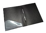 Папка А4 с пружинным скоросшивателем и внутренним карманом PROFF Next, 20мм, 600мкм, черная, фото 3