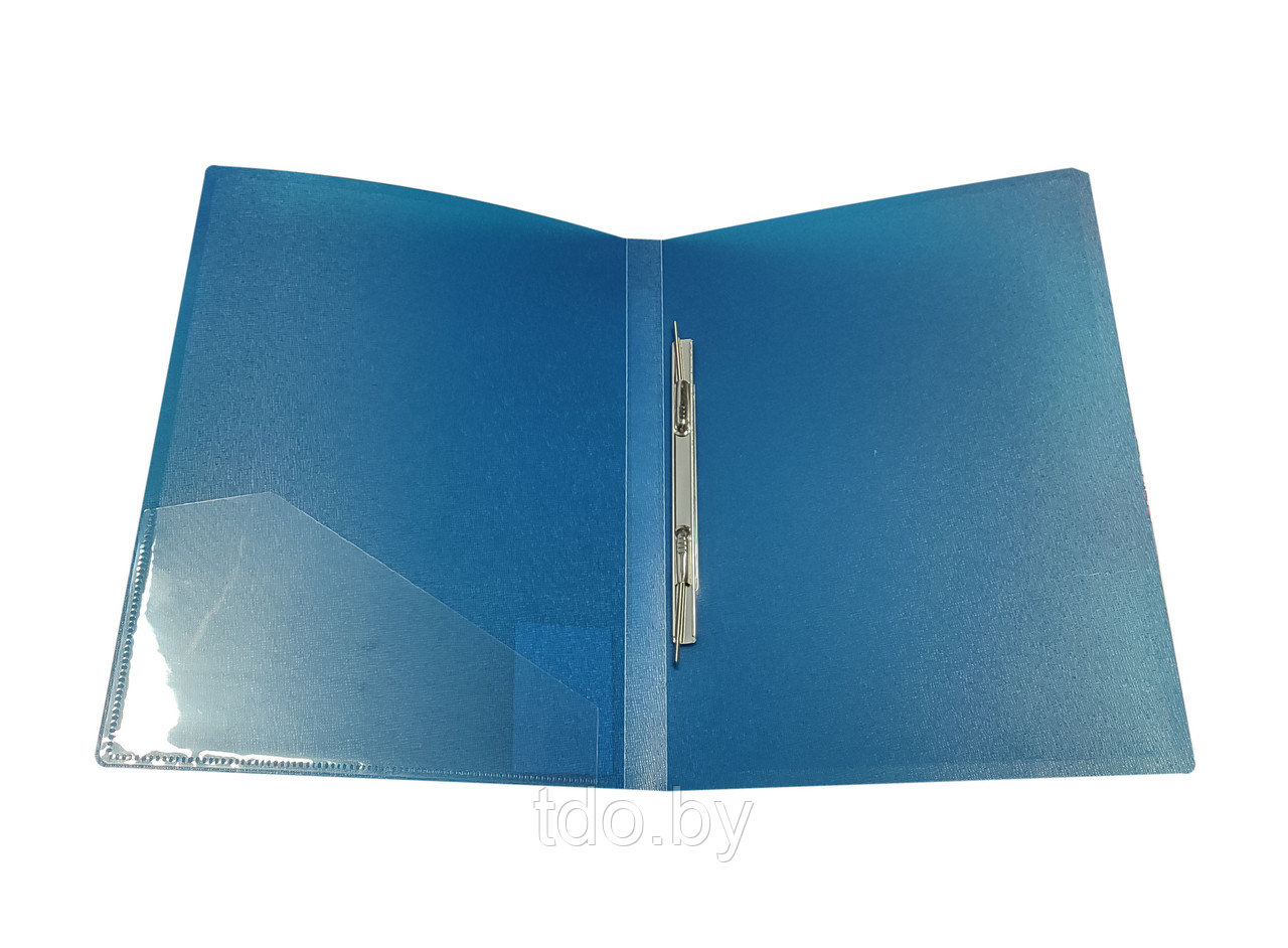 Папка А4 с пружинным скоросшивателем и внутренним карманом PROFF Next, 20мм, 600мкм, синяя - фото 4 - id-p220922124