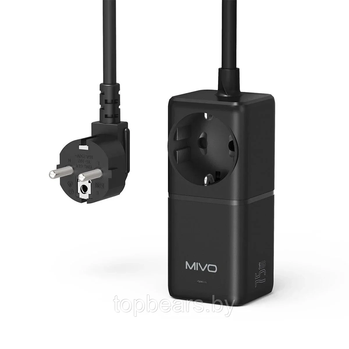 Настольный блок питания GAN устройство Mivo MС-751, 75W AC+2 USB+ 3 Type-C - фото 2 - id-p220944239
