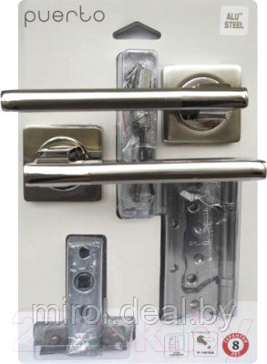 Комплект дверной фурнитуры Puerto Set 514-02 5-45PL 2S SN/NP - фото 1 - id-p220945045