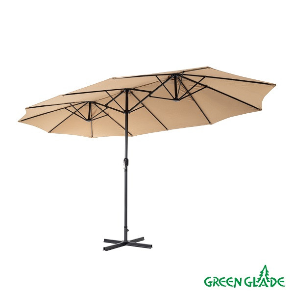 Зонт садовый Green Glade 4333 (светло-коричневый) - фото 1 - id-p220946253