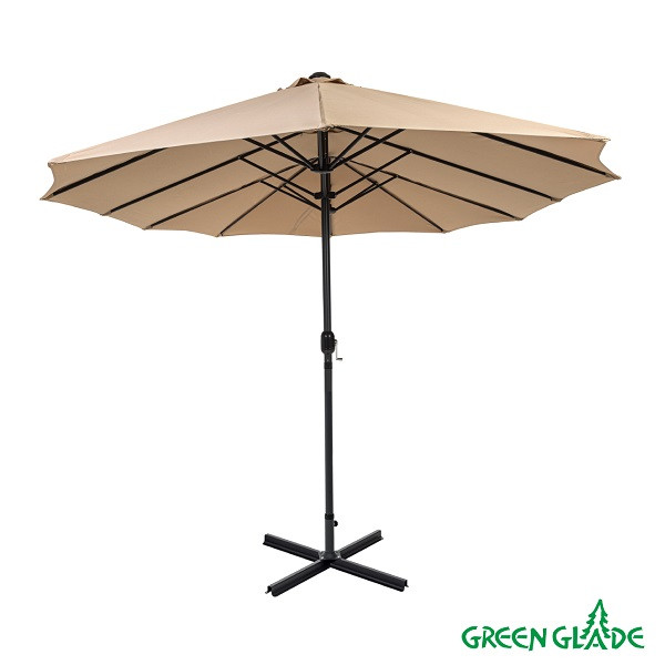 Зонт садовый Green Glade 4333 (светло-коричневый) - фото 2 - id-p220946253