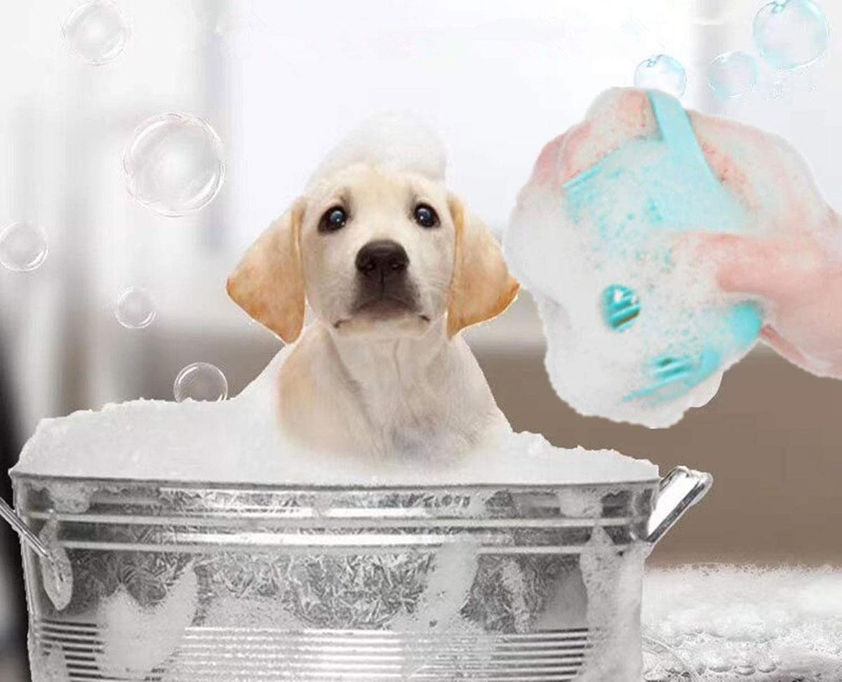 Силиконовая мочалка для мытья домашних животных SiPL - фото 5 - id-p220946435