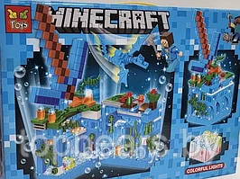 Детский конструктор Minecraft Подводная крепость Майнкрафт GT-118 серия my world аналог лего lego LED