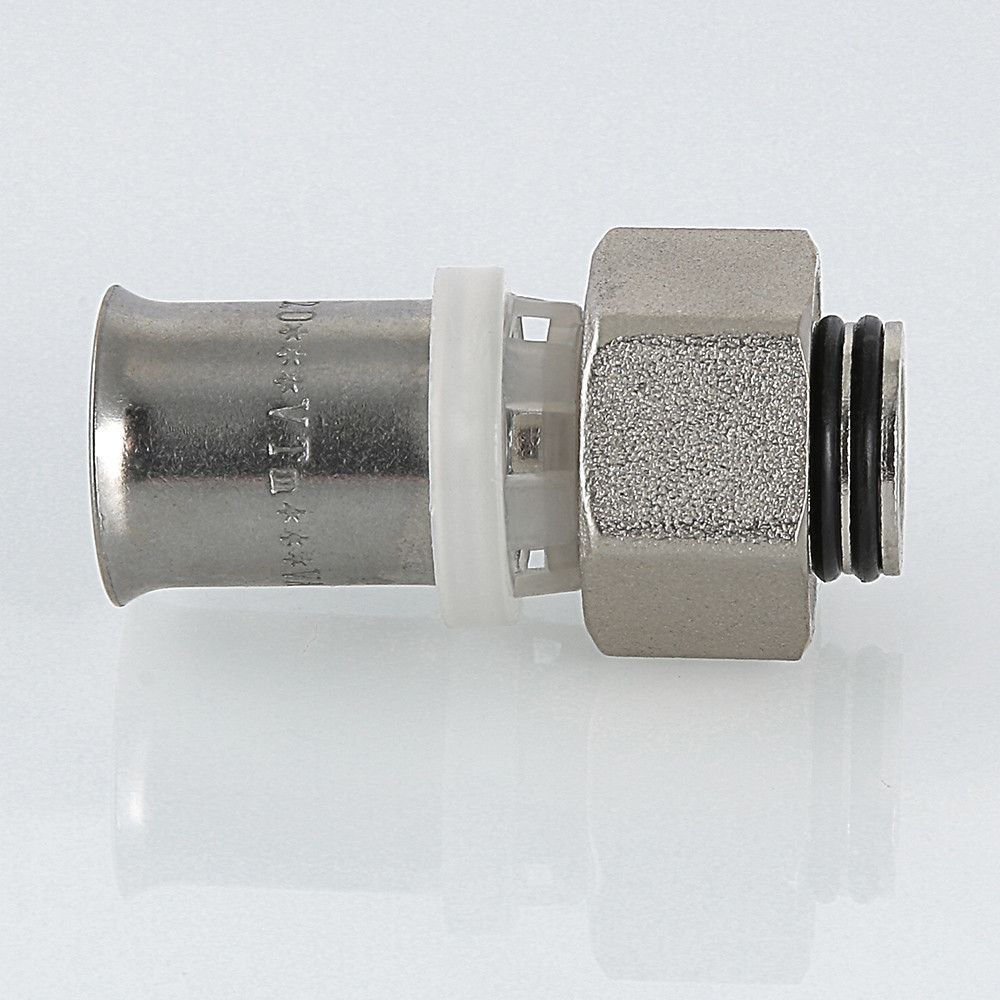 Пресс-фитинг Valtec с накидной гайкой под евроконус 16x2,0 мм 3/4" - фото 3 - id-p93616094