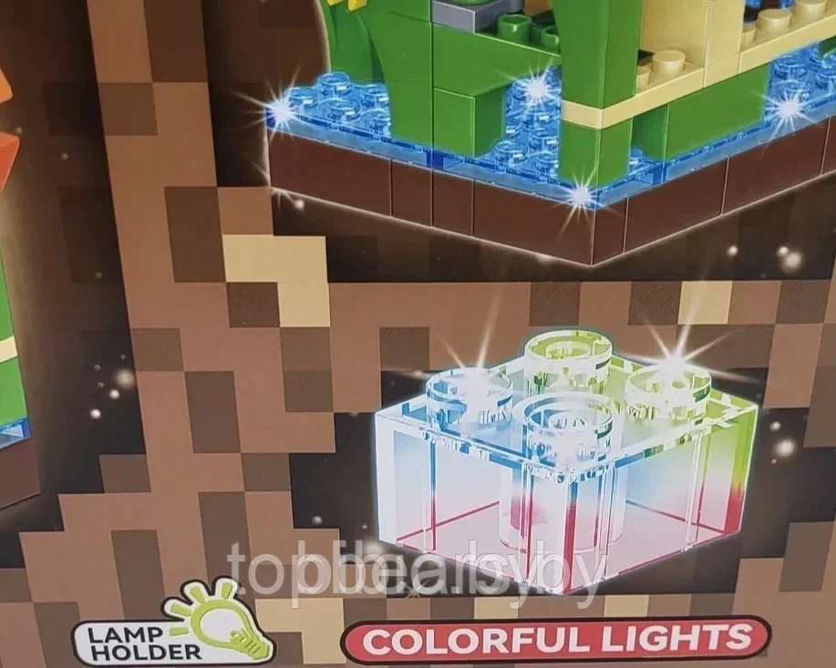 Детский конструктор Minecraft Лесная пещера Майнкрафт GT-108 серия my world аналог лего lego LED, 330 деталей - фото 2 - id-p220946762