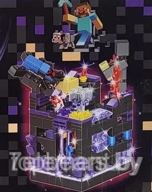 Детский конструктор Minecraft Фиолетовая крепость Майнкрафт GT-109 серия my world аналог лего lego LED, 330 д. - фото 1 - id-p220946791
