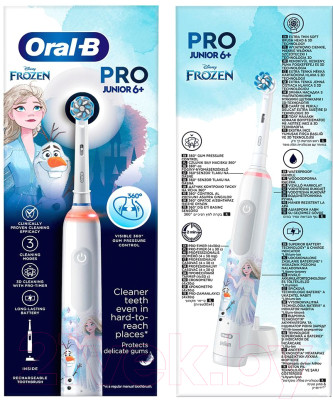 Электрическая зубная щетка Oral-B Pro Junior 6+ Frozen - фото 2 - id-p220946187