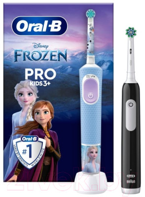Набор электрических зубных щеток Oral-B Pro 3 Black + Oral-B Pro Frozen - фото 2 - id-p220946188