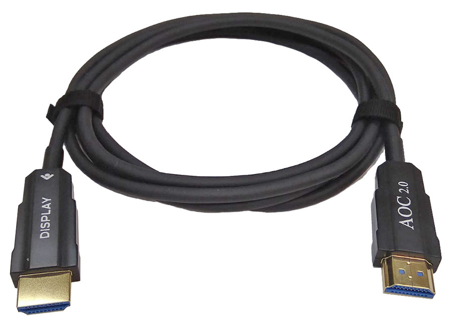 Волоконно-оптический кабель HDMI v2.0 4K 60Гц, 18 Гбит/с, папа-папа, 1,8 метра, черный - фото 1 - id-p220947612