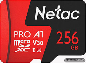 Netac NT02P500PRO-256G-S microSDXC Memory Card 256Gb A1 Class10 A1 V30 UHS-I U1