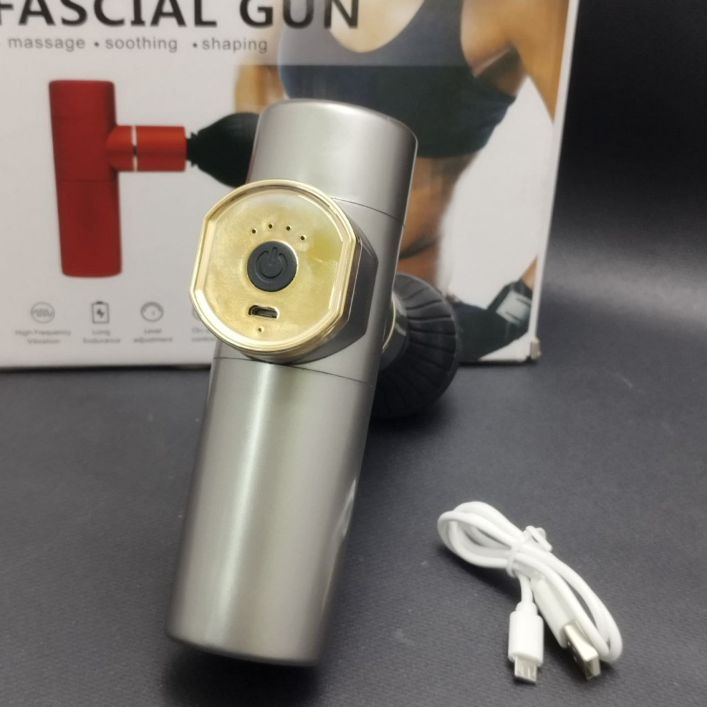 Компактный портативный мышечный массажер (массажный перкуссионный ударный пистолет) MIni Fascial Gun (4 - фото 2 - id-p220953225