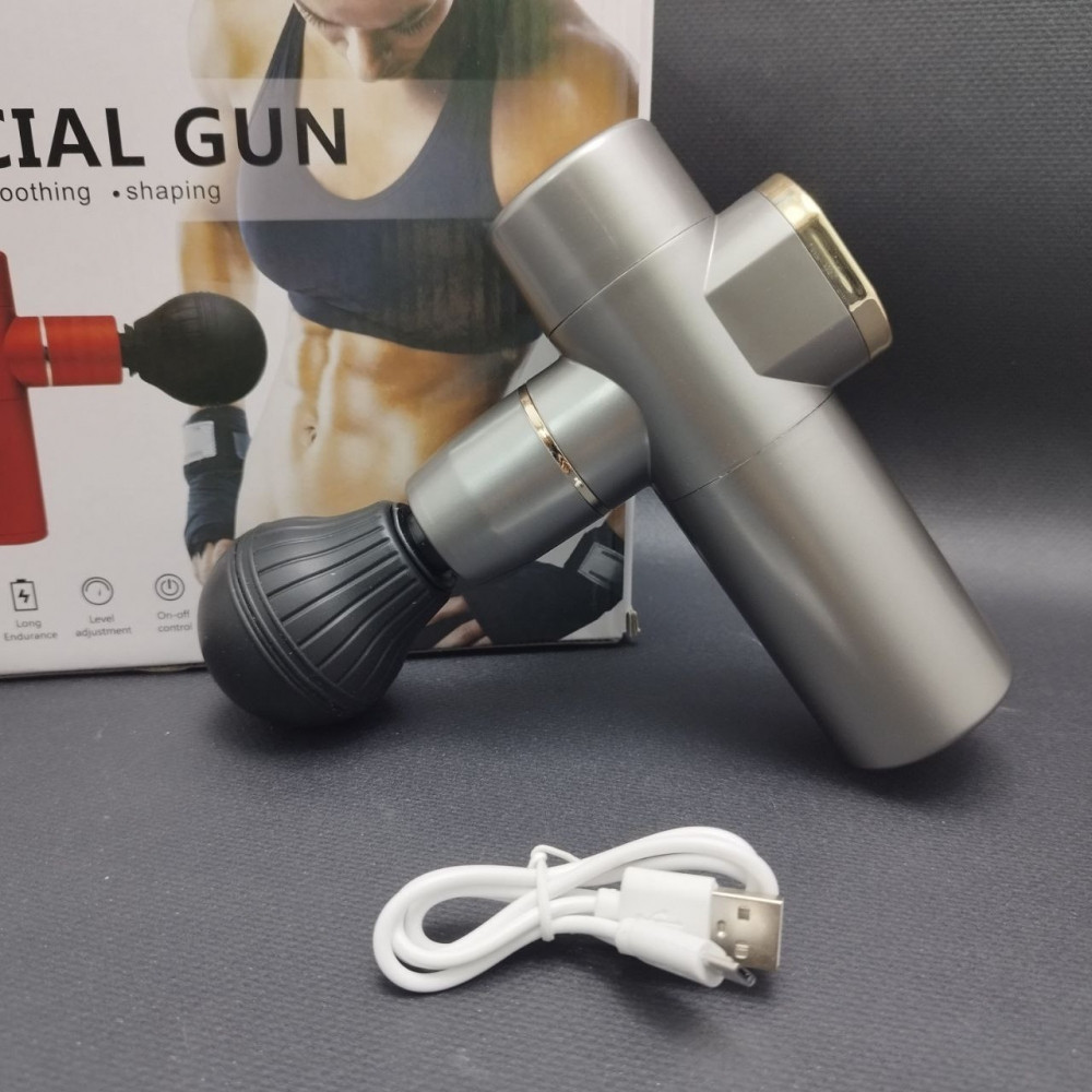 Компактный портативный мышечный массажер (массажный перкуссионный ударный пистолет) MIni Fascial Gun (4 - фото 4 - id-p220953225