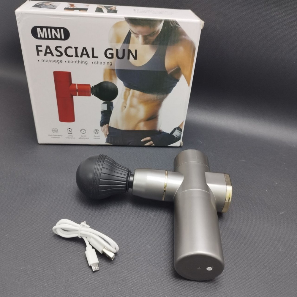Компактный портативный мышечный массажер (массажный перкуссионный ударный пистолет) MIni Fascial Gun (4 - фото 5 - id-p220953225