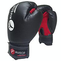 Перчатки бокс. RUSCO SPORT кож.зам. 4 Oz черные