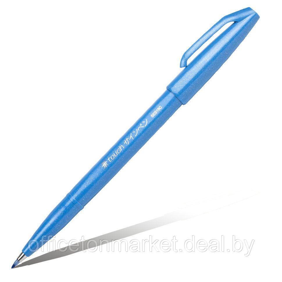 Маркер-кисть "Brush Sign pen", голубой - фото 1 - id-p220606539