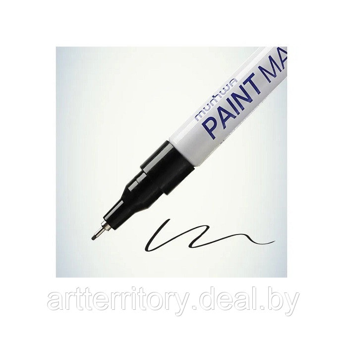 Маркер-краска MunHwa Extra Fine Paint Marker, нитро-основа, черный, 1 мм - фото 3 - id-p220952931